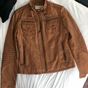 Michael Kors genuine soft leather moto jacket